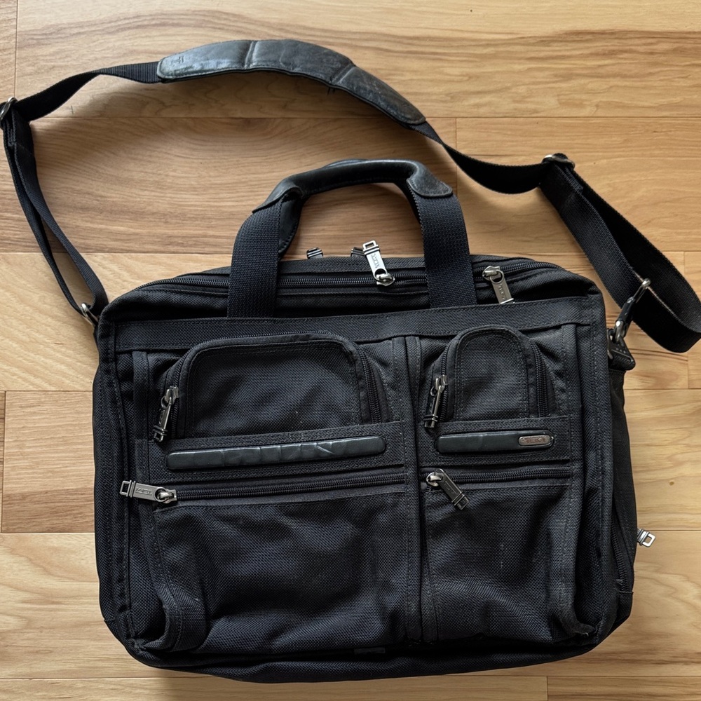 Tumi Black Messenger Bag